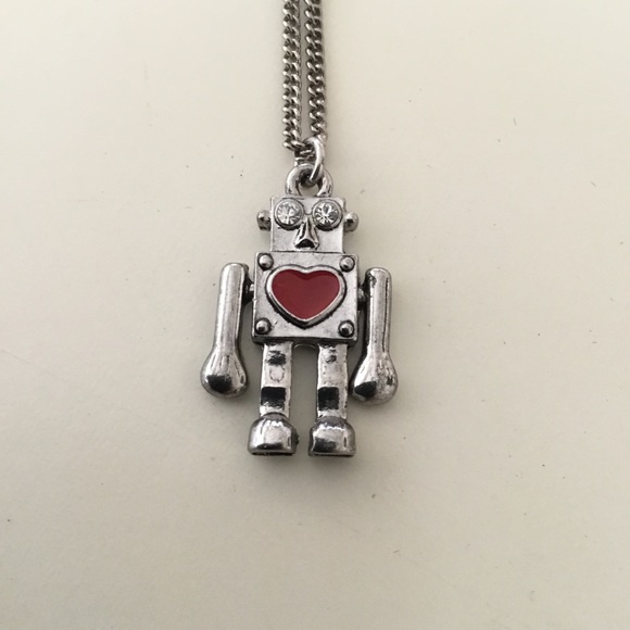 New Silver Robot Necklace - Picture 2 of 3